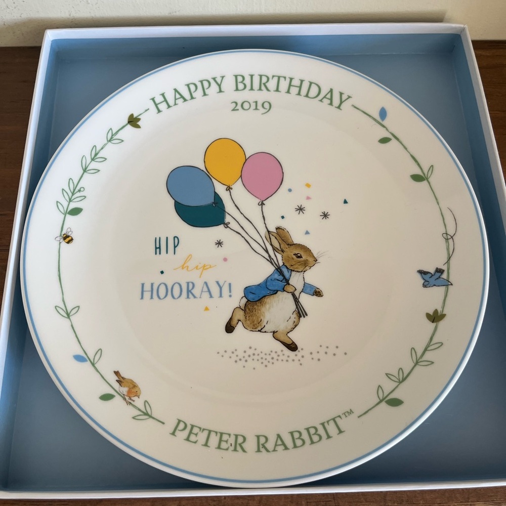 Wedgewood 2019 Happy Birthday Peter Rabbit Birthday Plate